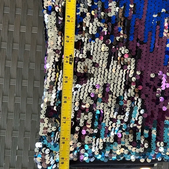 Fashion Nova Purple and Silver Sequin Dress SZ Small - Picture 10 of 14